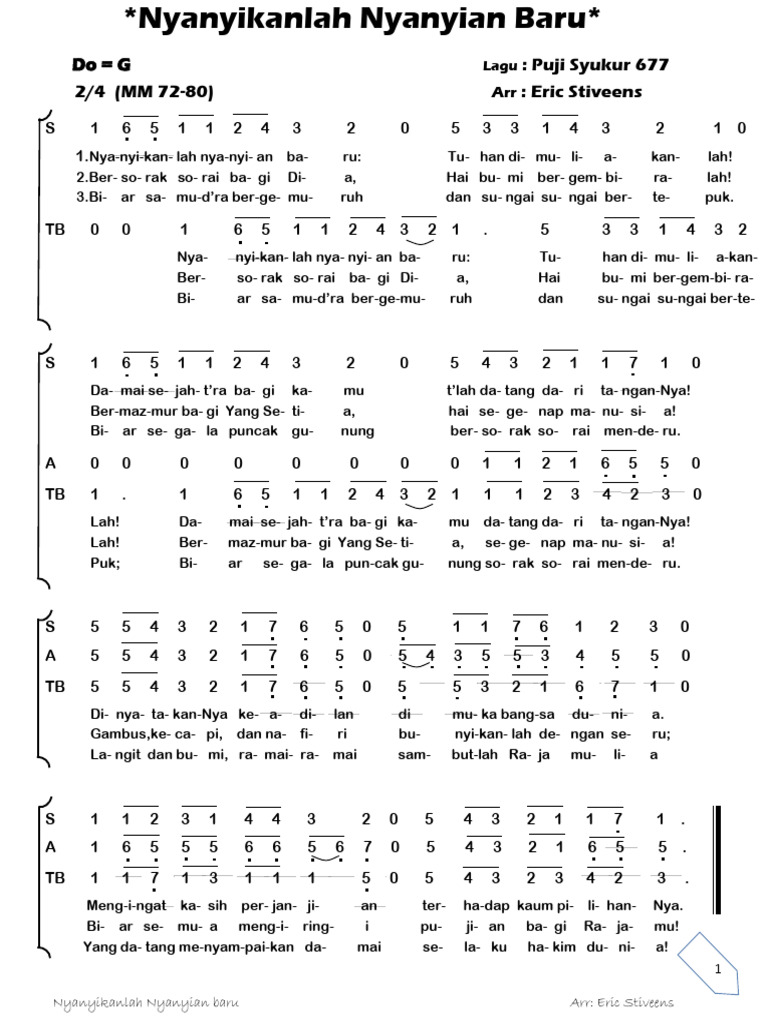 Nyanyikanlah Nyanyian Baru | PDF