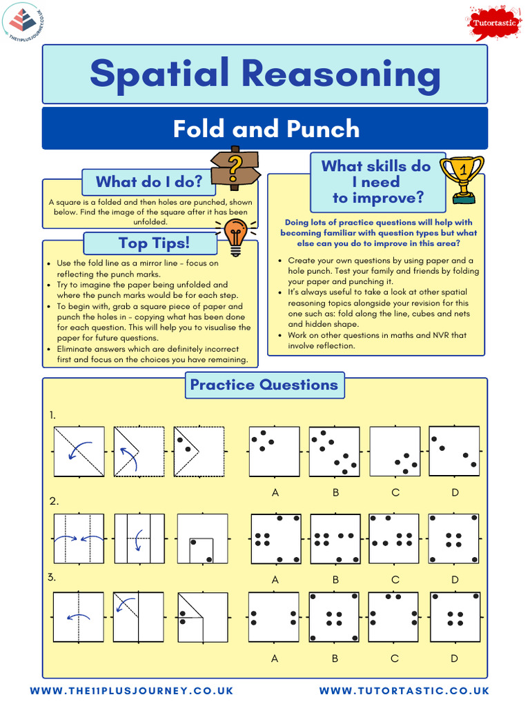 Fold and Punch Spatial Reasoning Guide | PDF | Home & Garden | Art