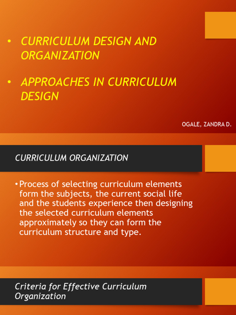 Curriculum Design Approaches Explained | PDF | Curriculum | Cognitive ...