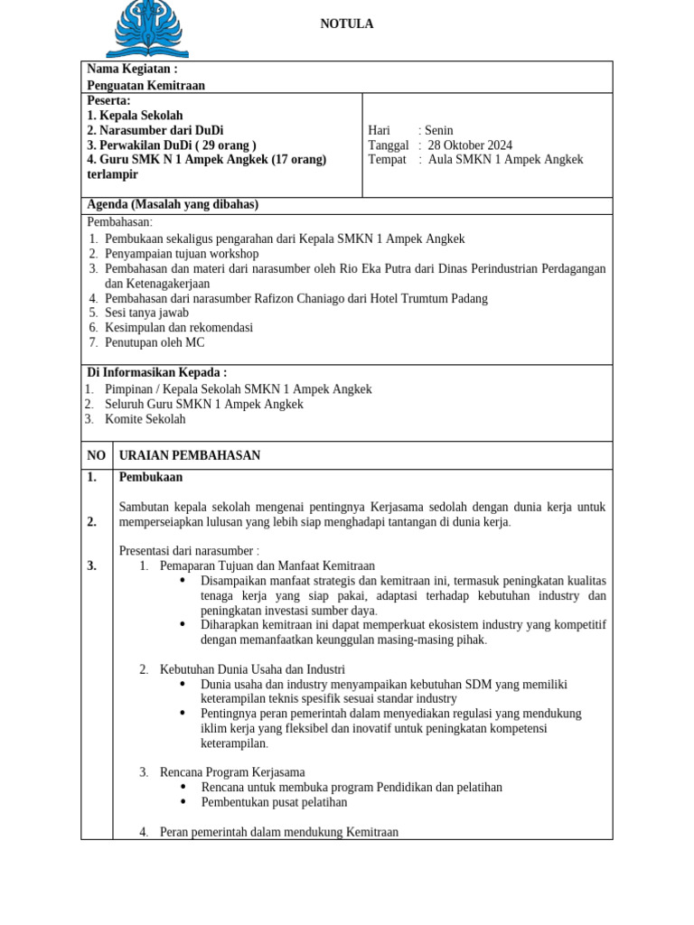Penguatan Kemitraan SMK dan DuDi | PDF | Karier & Perkembangan