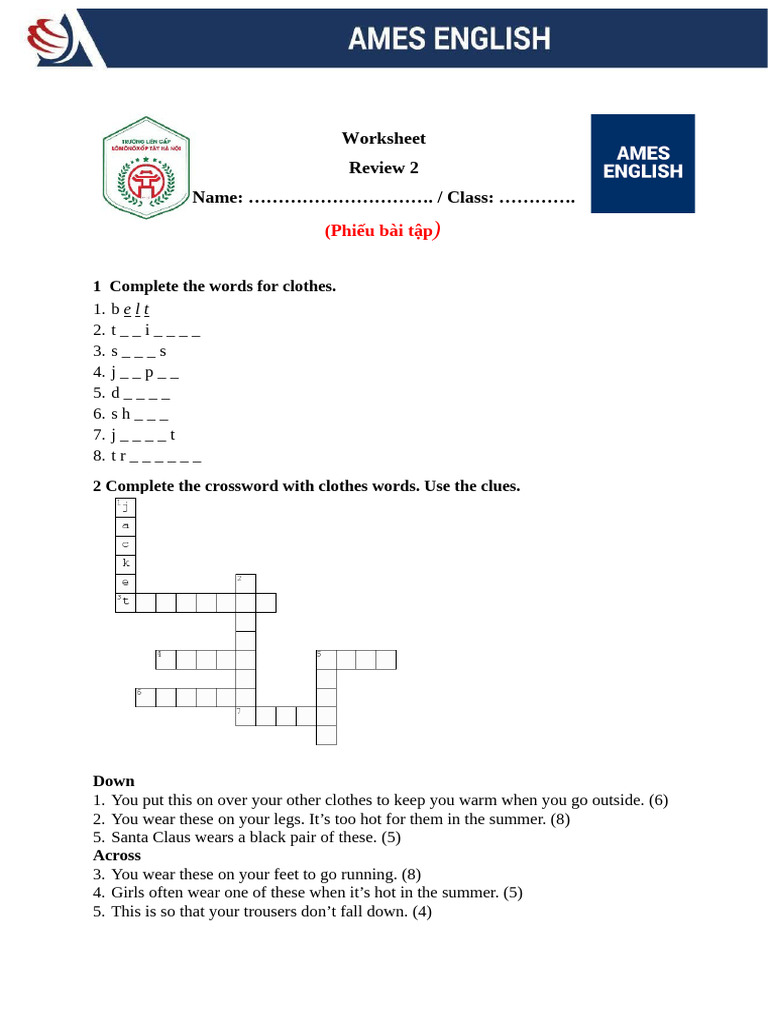 7TC - Review 2 - WS | PDF | Language Arts & Discipline | Foreign ...