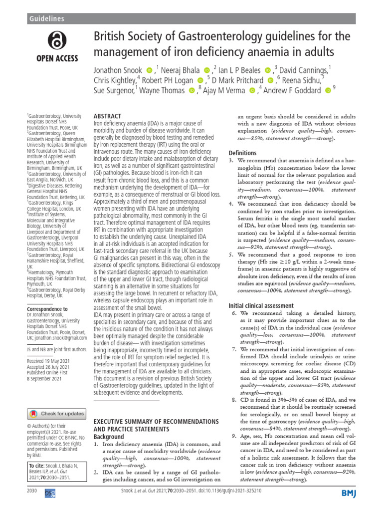 IRON DEFICIENCY ANEMIA GUIDELINES 2021 PDF visual data 8