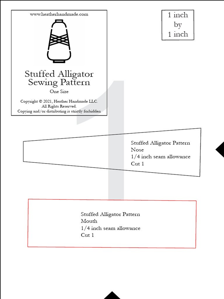 Alligator Stuffie Pattern | PDF | Home & Garden