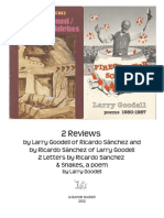 Reviews by Ricardo Sanchez & Larry Goodell & A Poem For Dr. Sanchez by Mr. Goodell