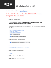SPACE NICHE - YouTube Automation STARTER Blueprint