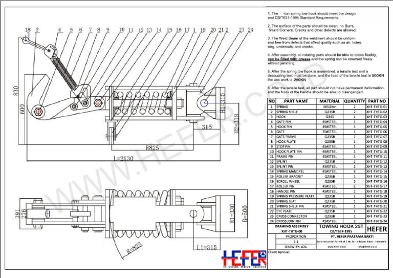 Towing Hook Hefer 25ton | PDF