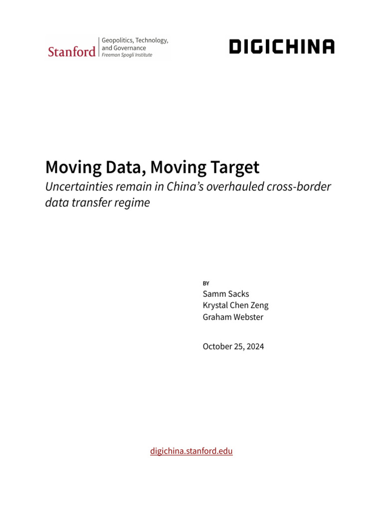 Chaina-Cross Boder Data Transfer Issues Remains 1729874623666 | PDF