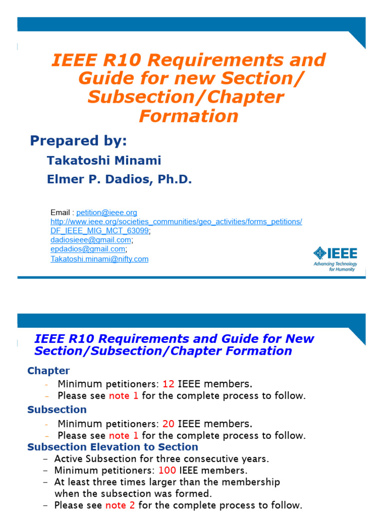 IEEE R10 Guide for Section Formation | PDF