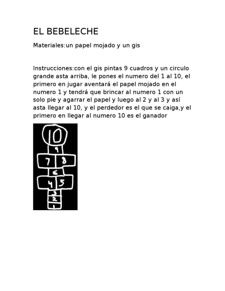 Instrucciones del juego bebe leche