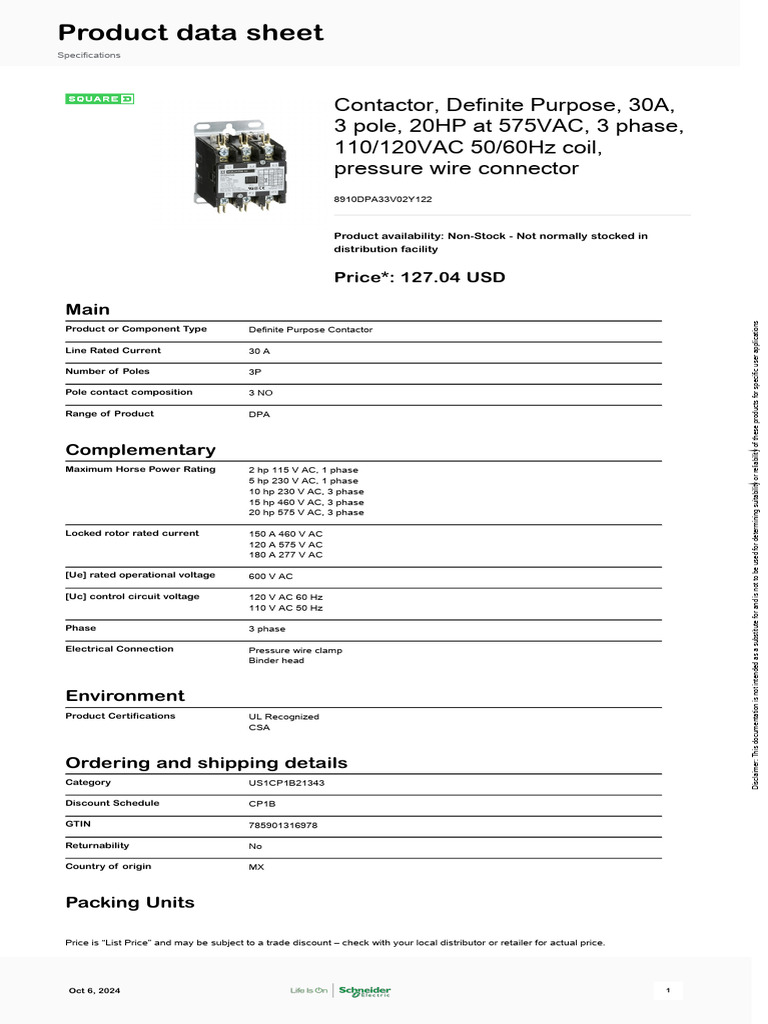 contactor | PDF | Electrical Engineering | Electricity