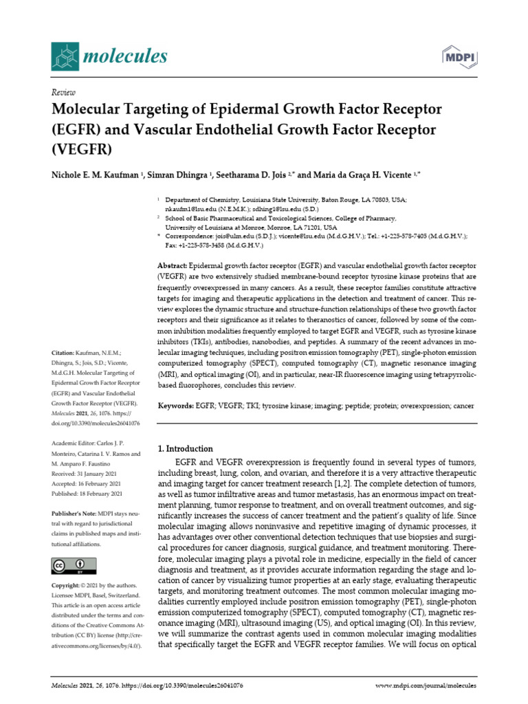 Molecular Targeting of Epidermal Growth Factor Rec | PDF | Epidermal ...