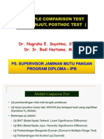 12 Kul Dan Responsi UJI LANJUT Multiple Comparison Tests