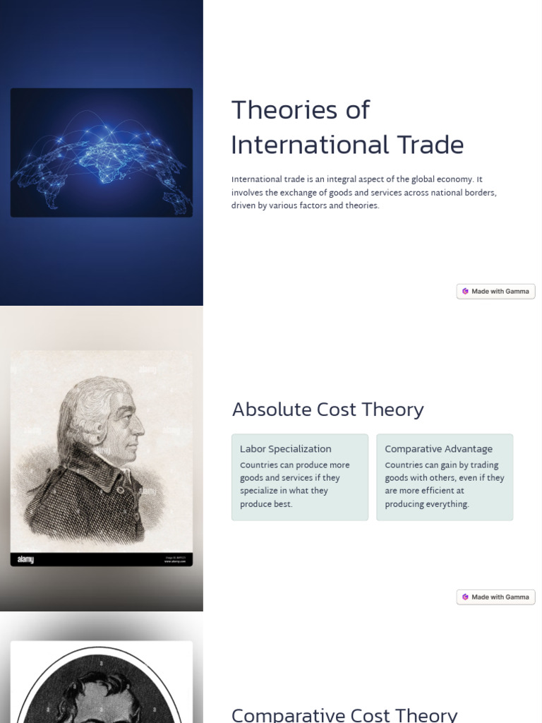 Theories of International Trade Explained | PDF | Trade | International ...