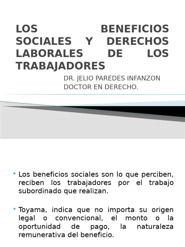 Beneficios Sociales y Derechos Laborales | PDF | Salario | Derecho laboral