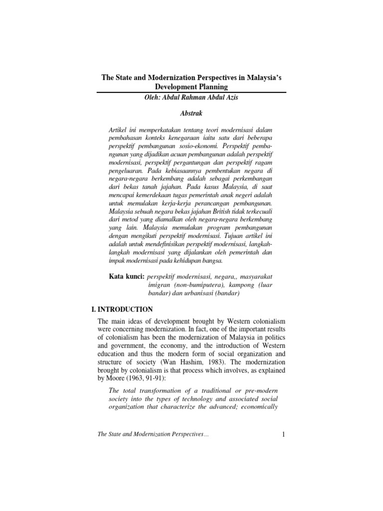 The State and Modernization Perspectives 00c62229 | PDF | Modernization ...