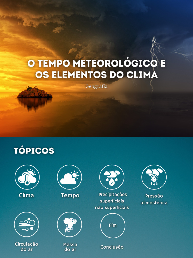 O TEMPO METEOROLÓGICO E OS ELEMENTOS DO CLIMA - PDF.PDF - 20241027 ...