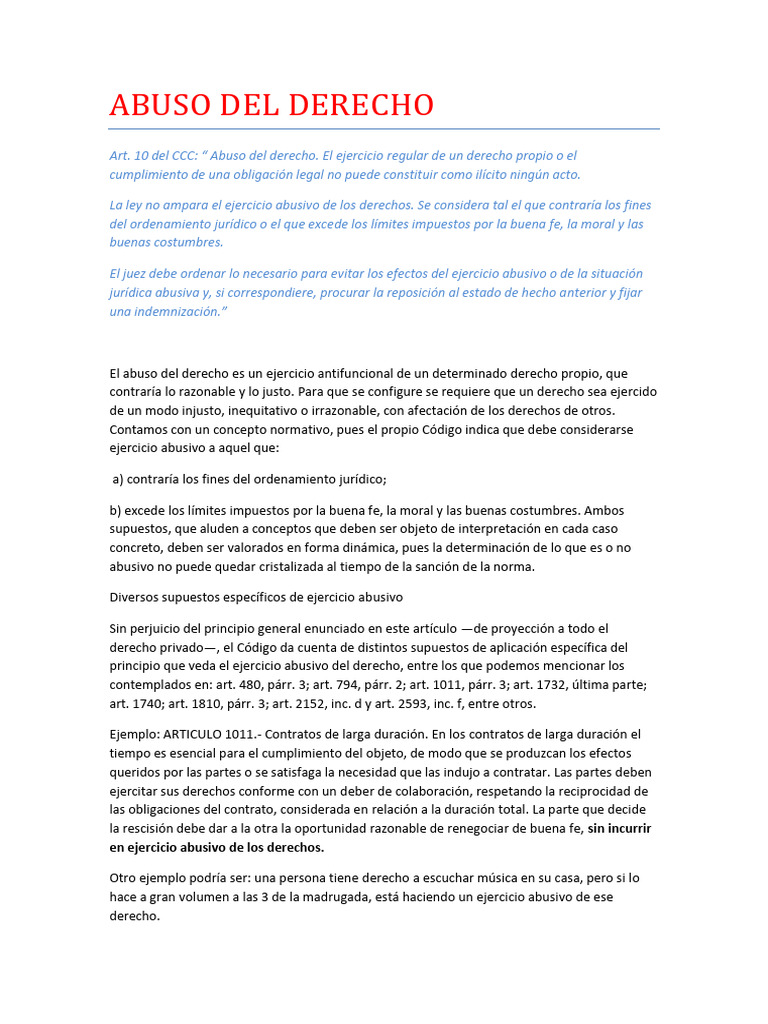 4 - Abuso Del Derecho | PDF | Justicia | Crimen y violencia