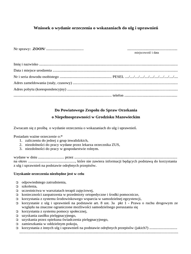 wniosek_ulgi_uprawnienia | PDF