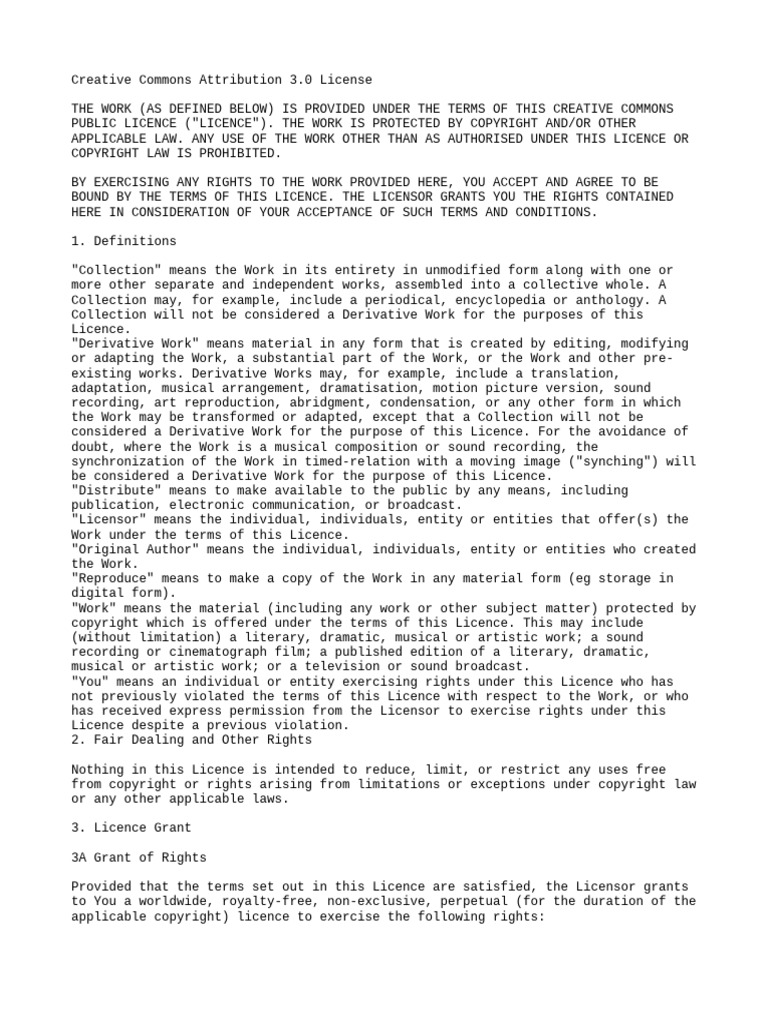 License pdf license derivative work