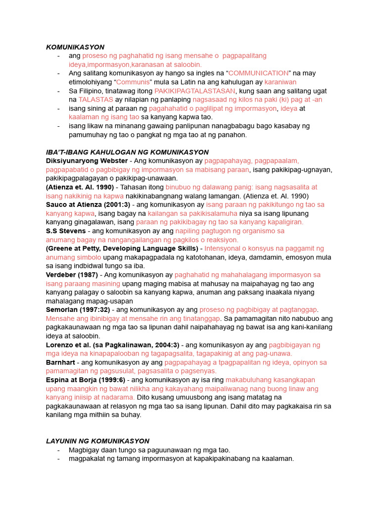 Fil 1 Midterm Exam Notes | PDF
