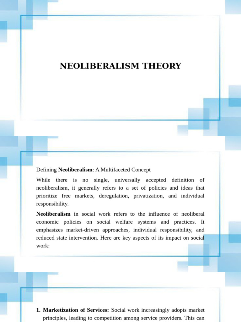 Neoliberalism's Impact on Social Work | PDF | Neoliberalism | Milton ...