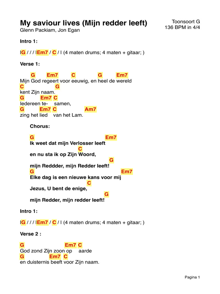 My Saviour Lives (Mijn Redder Leeft) | PDF