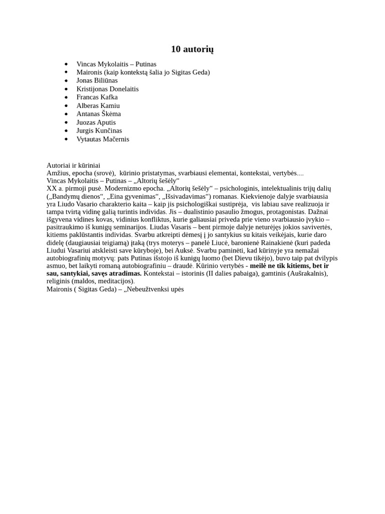 10 Autorių 1 | PDF