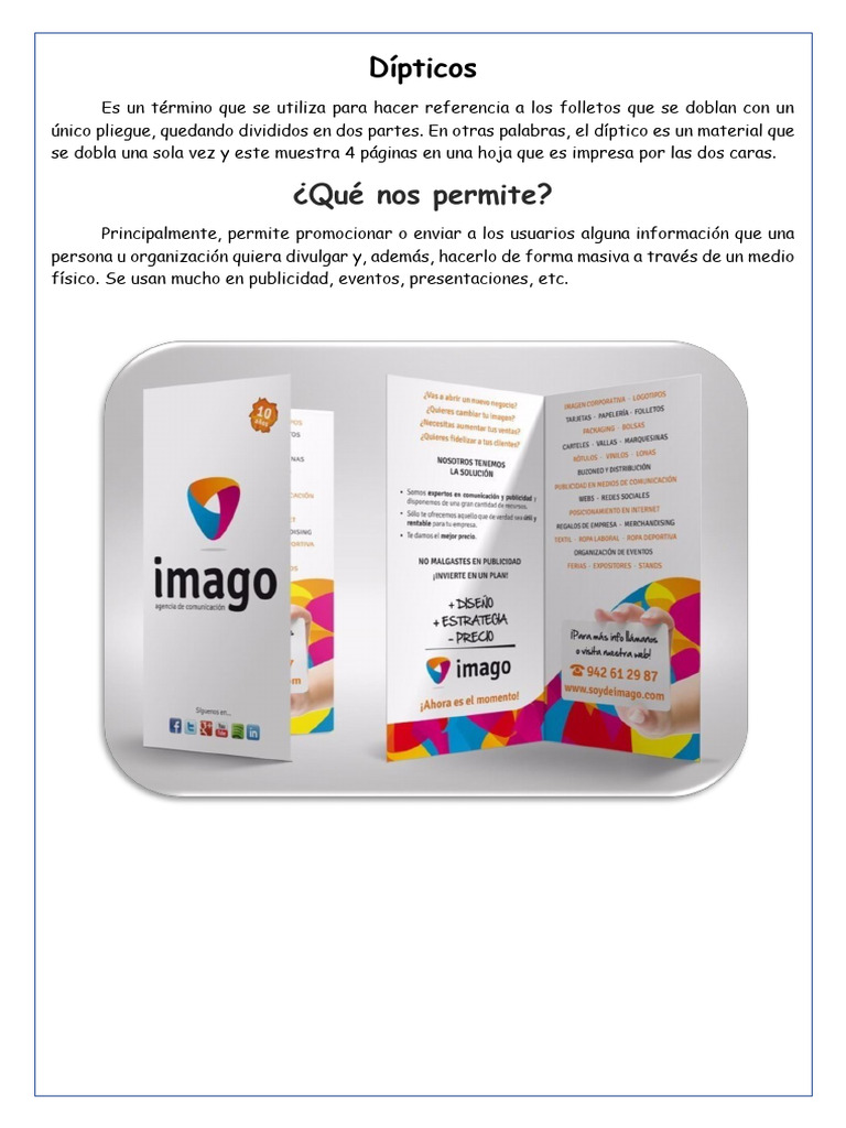 Diferencias entre díptico y tríptico | PDF