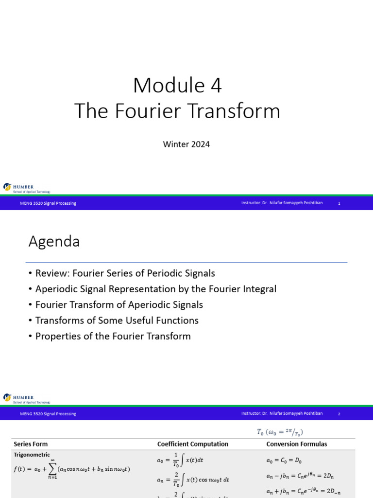 MENG3520-Module 4-Extended - The Fourier Transform-1 | PDF | Fourier ...