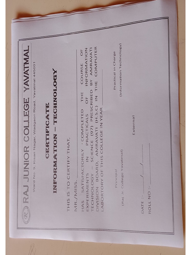 IT Certificate | PDF
