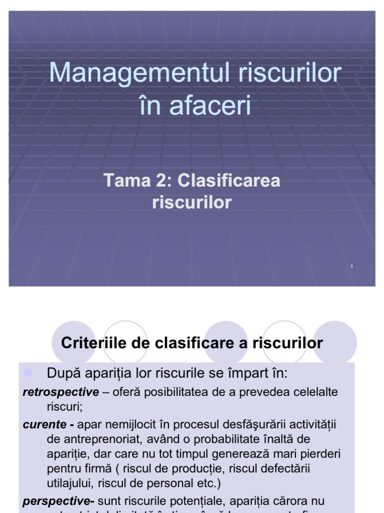 Managementul Riscului in Afaceri | PDF