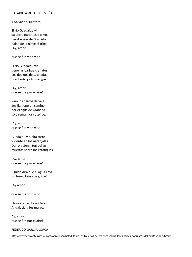 Baladilla de los Tres Ríos: Lorca | PDF