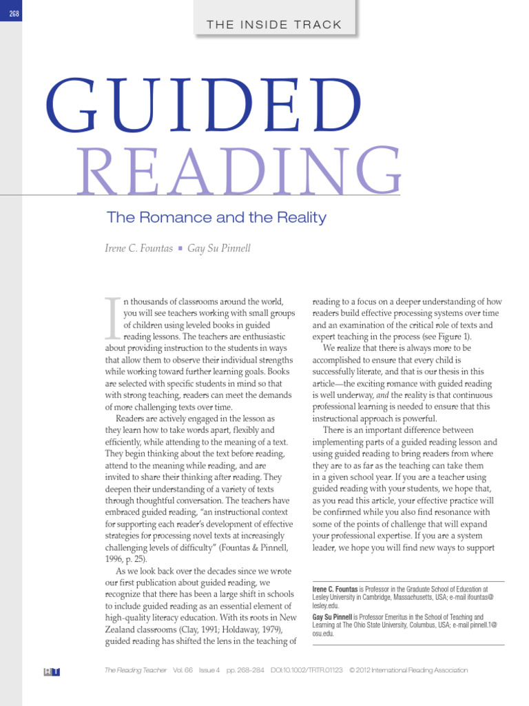13 Guided Reading Romance Reality. Fountas&Pinnell RT - 2 - 1 | PDF ...
