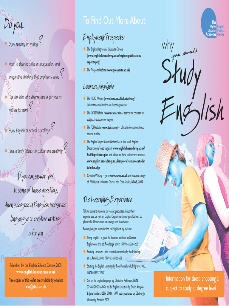 Why Study English 2 | PDF | English Language | Human Communication