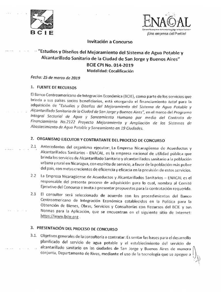 Aviso - Invitaci+ N A Concurso Cpi 14-2019 - Estudios y Dise+ Os San ...