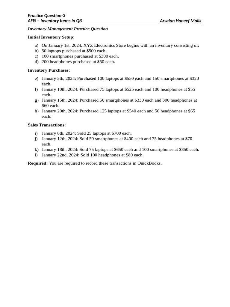 Practice Question - 3 | PDF