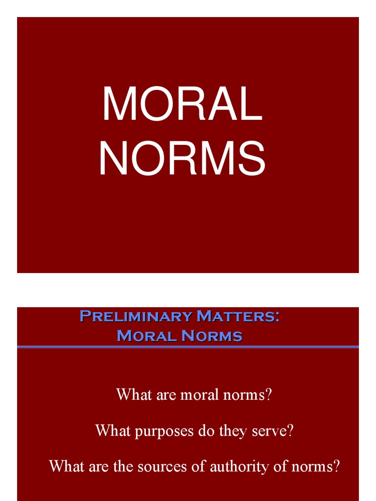 Moral Norms PDF Norm (Social) Morality