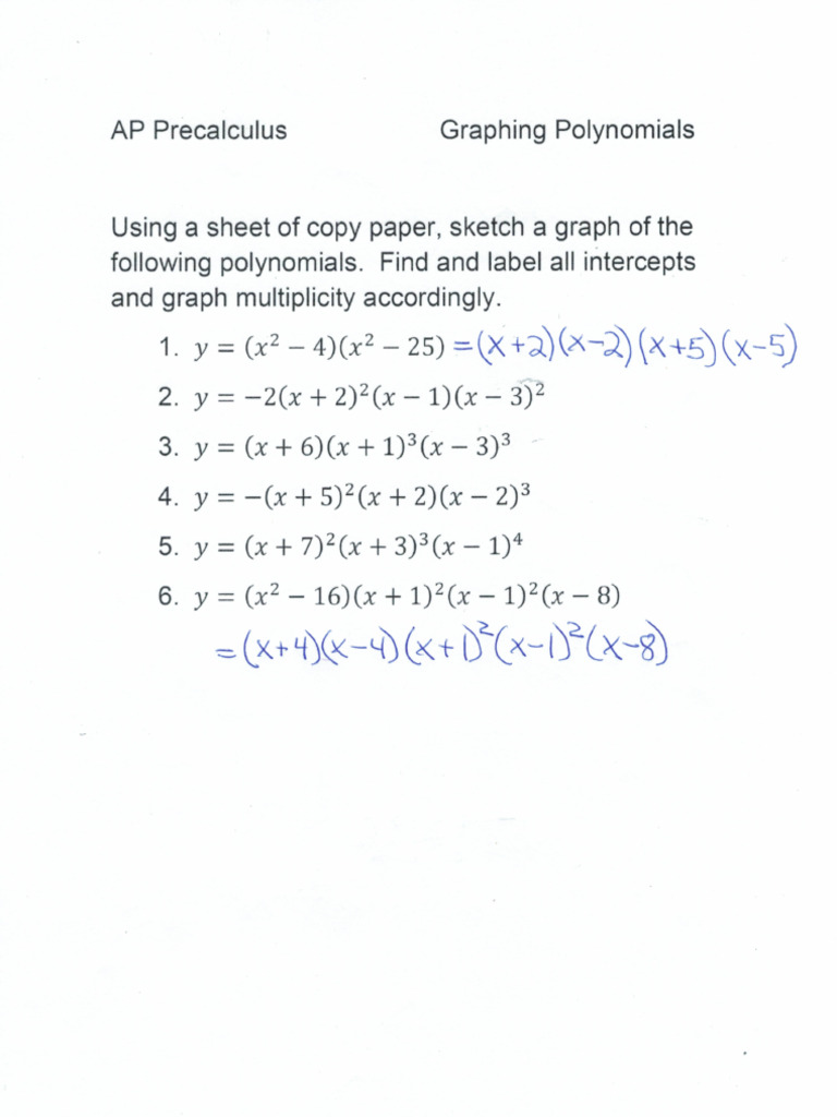 3+Graph+Polynomials+ - +answers 2 | PDF