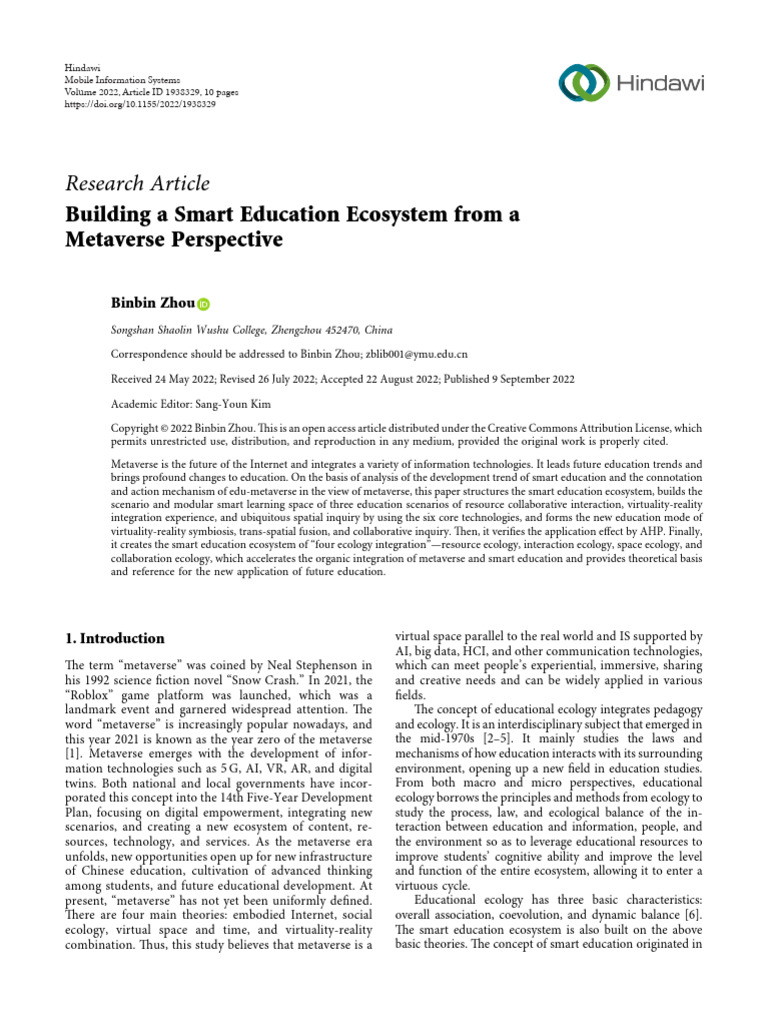 Building A Smart Education Ecosystem From A | PDF | Cloud Computing ...