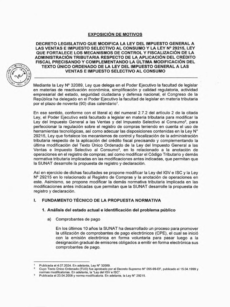 Exp DL 1669 | PDF | Impuestos | Contabilidad