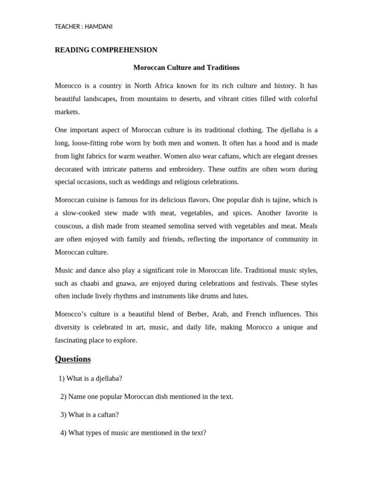 Reading Comprehension 2024 2025 Pdf