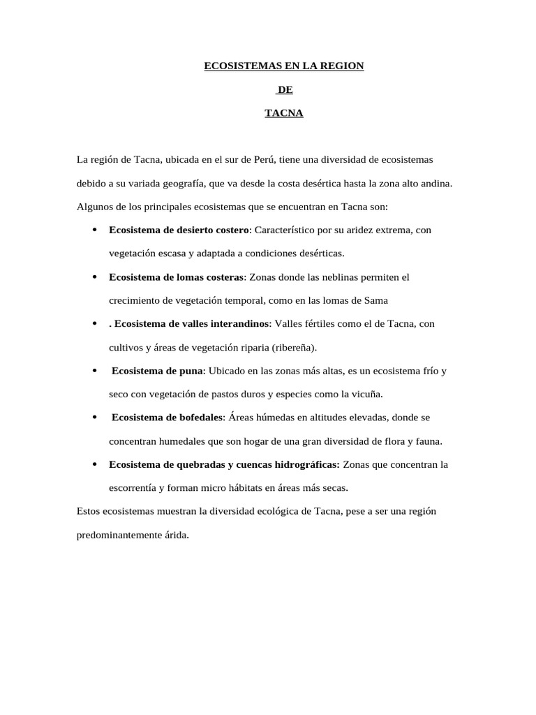 Tarea Ecosistema 1 | PDF | Desierto | Ecología