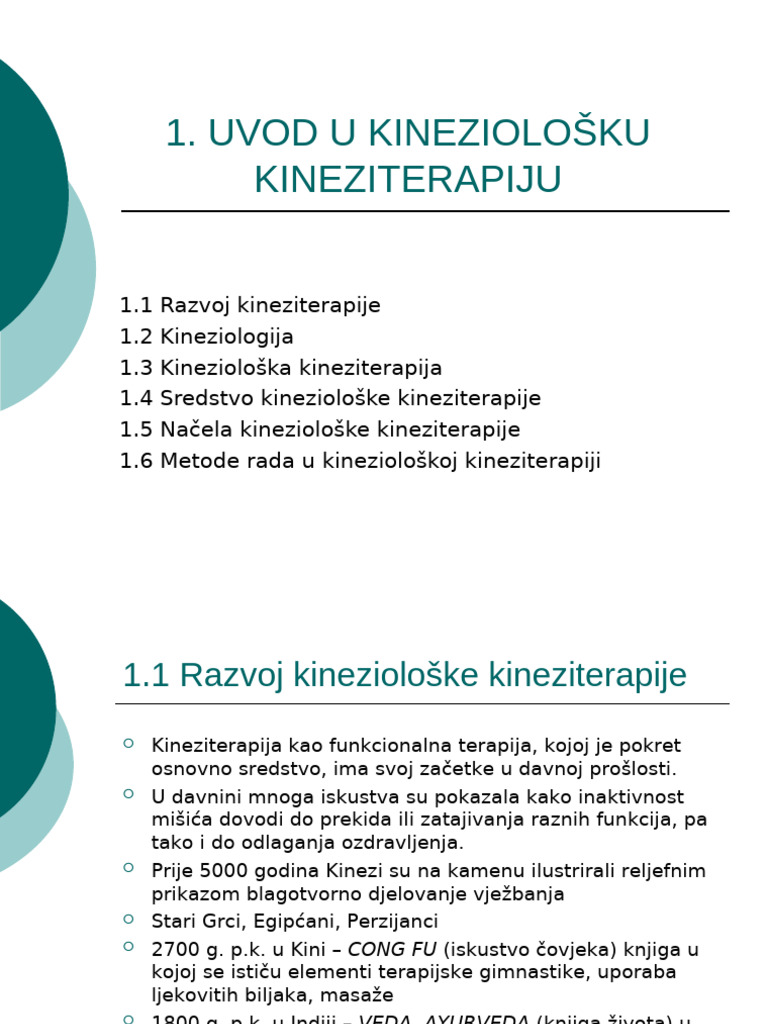 1 Uvod U Kineziolosku Kineziterapiju | PDF