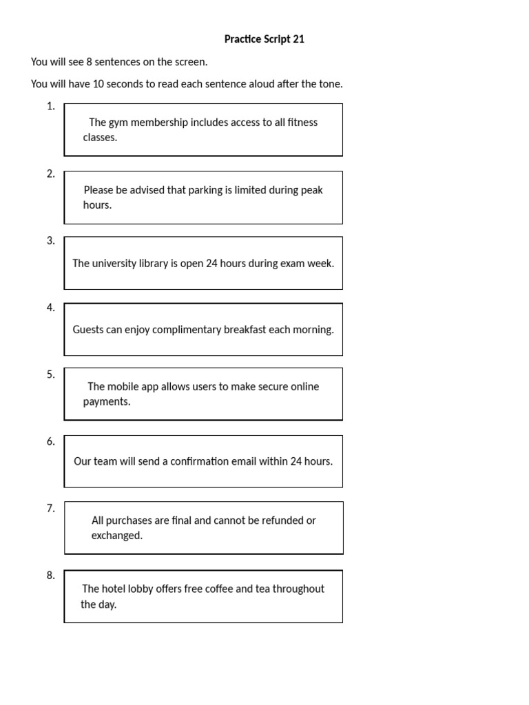 Practice Script 21 | PDF