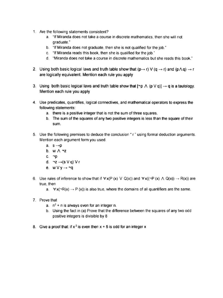 Quiz 1 Discrete | PDF