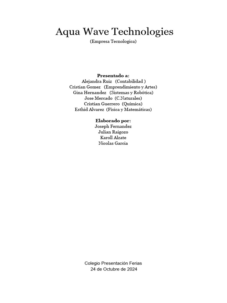 Aqua Wave Technologies | PDF | Tsunami | Agua
