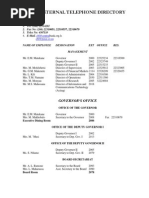 CBL Internal Telephone Directory