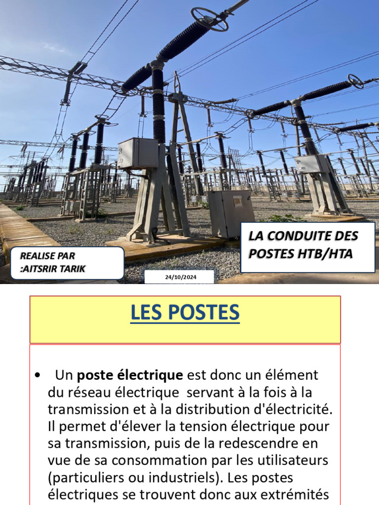 Conduite des Postes HTB/HTA | PDF | Transformateur électrique | Réseau ...