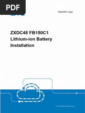 ZXDC48 FB150C1 Battery Installation Guide | PDF | Lithium Ion