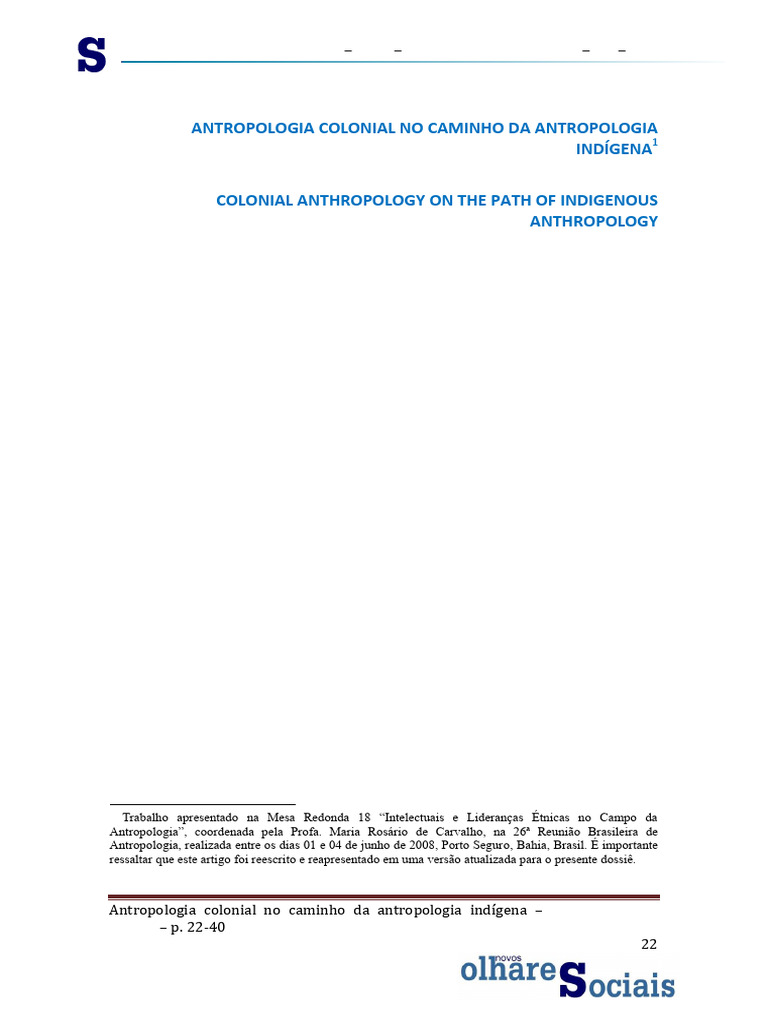 Antropologia Indígena e Educação Intercultural | PDF | Antropologia ...